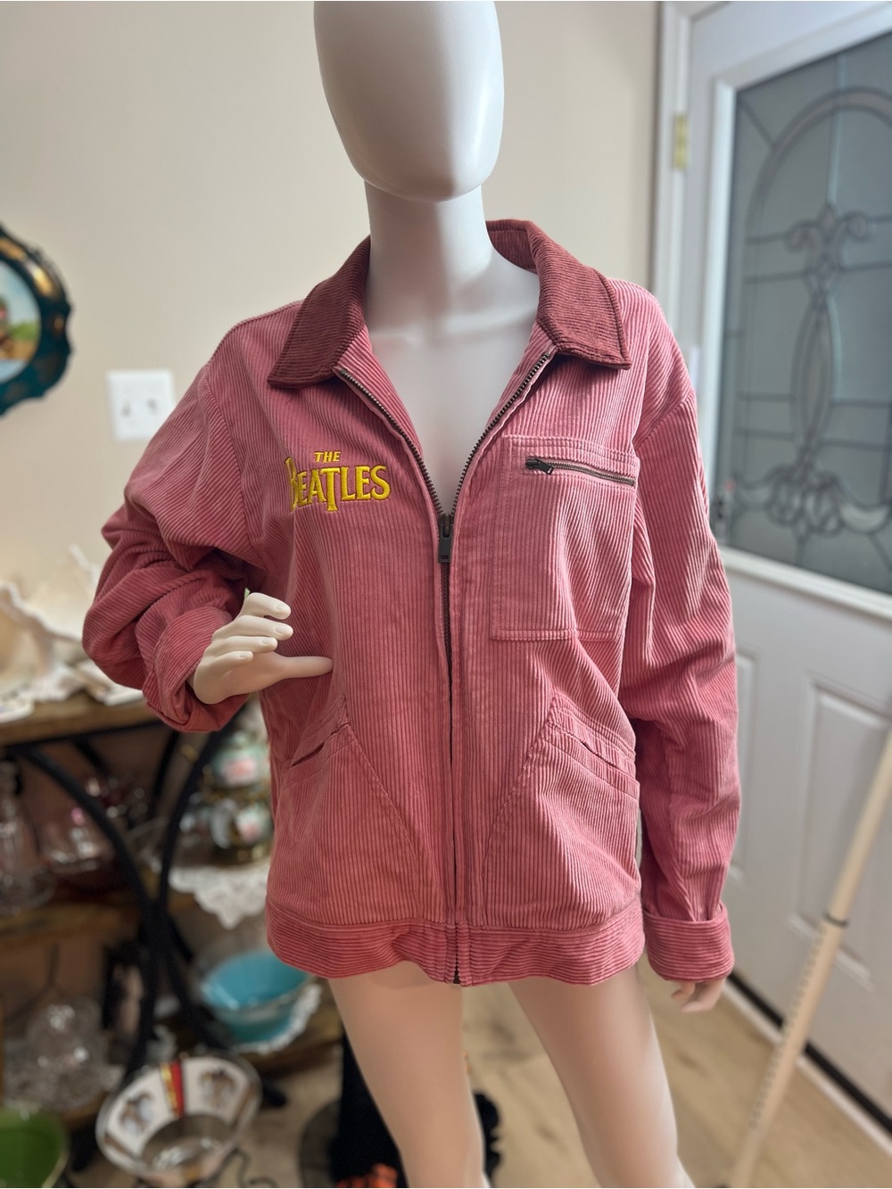 The Beatles Sgt Pepper’s Lonely Hearts Club Band Pink Corduroy Jacket M 2023